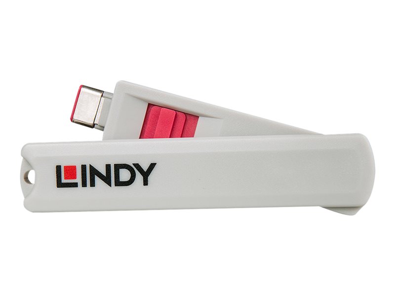 Kit bloqueur de port USB Type C avec clé et 4 verrous, rose