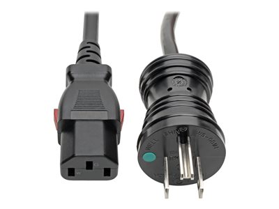 Eaton Tripp Lite Series Hospital-Grade Power Cord, NEMA 5-15P to Locking IEC C13