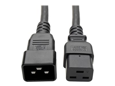 Tripp Lite 10ft Power Cord Extension Cable C19 to C20 Heavy Duty 15A 14AWG 10'