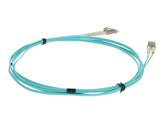 AddOn - Cordon de raccordement - LC/PC multimode (M) pour LC/PC multimode (M) - 4 m - fibre optique - duplex - 50 / 125 microns - OM4 - colonne montante - turquoise