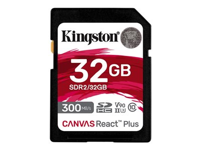 KINGSTON 32GB Canvas React Plus SDHC - SDR2/32GB