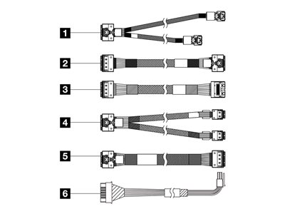 LENOVO ISG ThinkSystem SR650 Cable Kit - 4X97A82933
