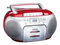 Lenco SCD-420 Boombox Rød Sølv