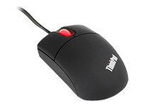 Lenovo ThinkPlus 3-Button Travel - Mouse - optical - 3 buttons - wired - USB - raven black