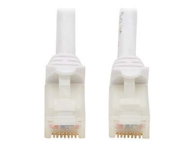 Eaton Tripp Lite Series Safe-IT Cat6a 10G Snagless Antibacterial UTP Ethernet Cable (RJ45 M/M), PoE, White, 7 ft. (2.13 m)