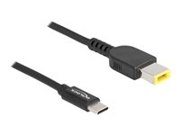 DeLOCK 24 pin USB-C (male) - Strøm DC jackstik 11 mm (ID: 4,5 mm) (male) Sort 1.5m Strømkabel