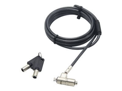 Security cable lock - ultra slim - silver - 2 m