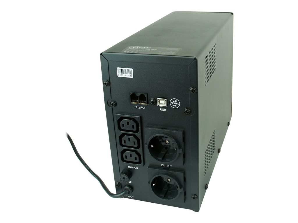 UPS GEMBIRD-ENERGENIE LINE-INTERACTIVE 1200VA 3X IEC 2X SCHUKO 230V, USB, RJ11 IN/OUT,LCD