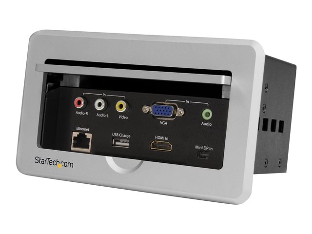 Image of StarTech.com Conference Table Connectivity Pop up Box with AV and Data Ports - HDMI, VGA, Component, MDP to HDMI Output (BOX4HDECP) - mounting plate