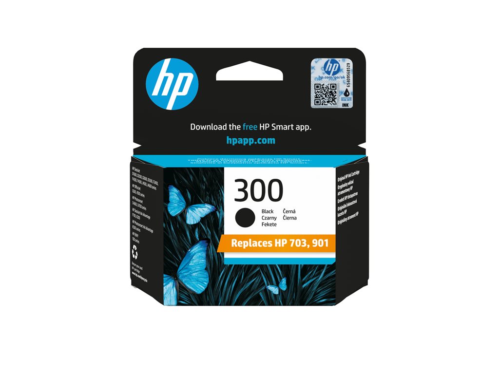 HP 300 BLACK INK CARTRIDGE W/VIVERA INK