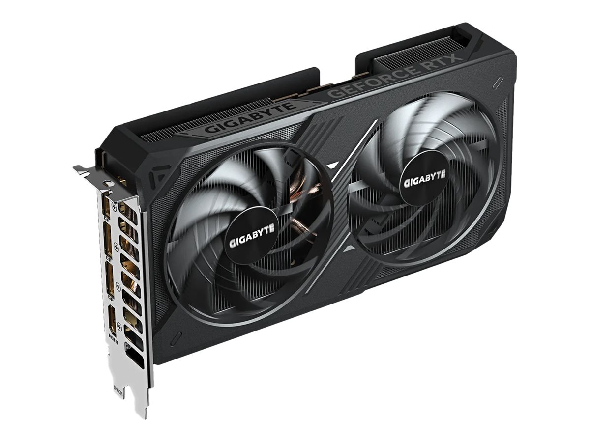 Gigabyte WINDFORCE MAX graphics card GeForce RTX 5060 Ti 8 Product shot Left-angle 79750