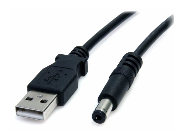 Image of StarTech.com 3 ft USB to Type M Barrel 5V DC Power Cable - Power cable - USB (power only) (M) to DC jack 5.5 mm (M) - 3 ft - molded - black - USB2TYPEM - power cable - USB (power only) to DC jack 5.5 mm - 91 cm