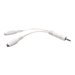 Tripp Lite 6in Mini Stereo Cable Adapter Y Splitter 3.5mm M to 2xF White 6
