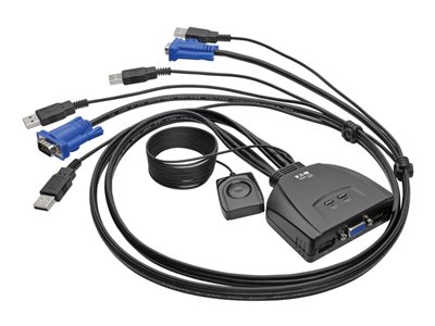 Tripp Lite 2-Port USB/VGA Cable KVM Switch with Cables and USB Peripheral Sharing