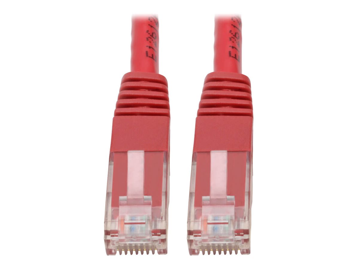 Tripp Lite Premium Cat5/Cat5e/Cat6 Gigabit Molded Patch Cable, 24 AWG, 550 MHz/1 Gbps (RJ45 M/M), Red, 5 ft.