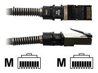 PatchSee PCI6Patch CAT 6a Kabel med folie og kobberfletning (FTP) 2.4m Patchkabel Sort