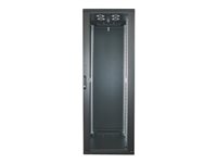 Intellinet Network Cabinet, Free Standing (Standard), 42U, Usable Depth 123 to 573mm/Width 503mm, Black, Flatpack, Max 1500kg, Server Rack, IP20 rated, 19", Steel, Multi-Point Door Lock, One Lock Per Side Panel, Three Year Warranty - rack - 42U