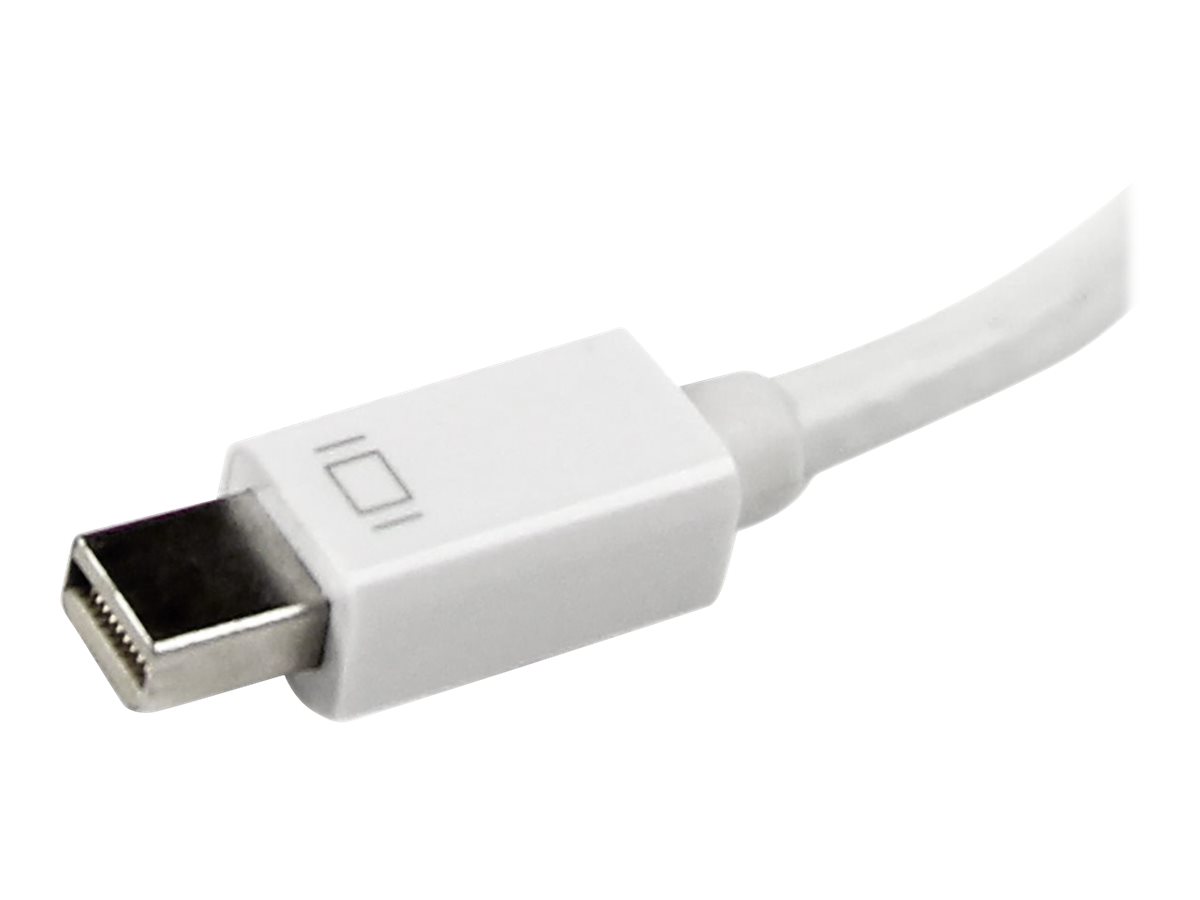 StarTech.com Travel A/V Adapter: 3-in-1 Mini DisplayPort to VGA DVI or HDMI Converter - White (MDP2VGDVHDW) - video con…
