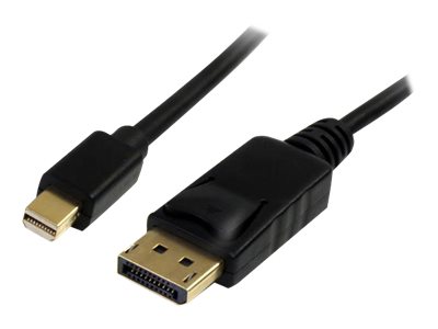 StarTech.com 6ft (2m) Mini DisplayPort to DisplayPort 1.2 Cable, 4K x 2K UHD Mini DisplayPort to DisplayPort Adapter Cable, Mini DP to DP Cable for Monitor, mDP to DP Converter Cord - Latching DP Connector