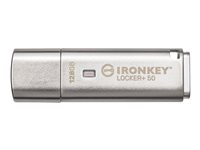 Kingston IronKey Locker 50 128GB USB 3.2 Gen 1 Sølv