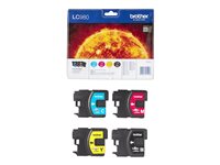 Brother LC980VALBPDR - 4-pack - black, yellow, cyan, magenta - original - ink cartridge
