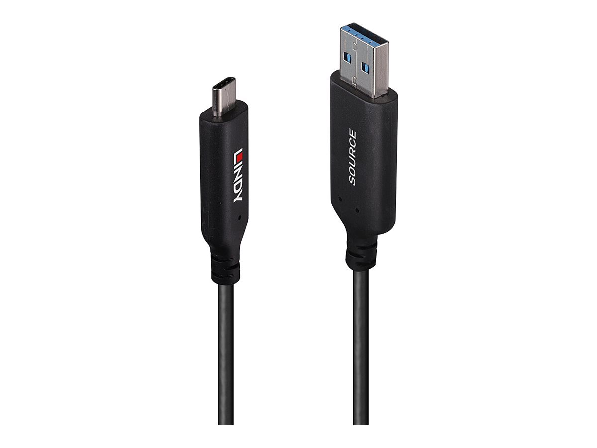 LINDY 10m USB 3.2, Gen 1, Type A to C, Hybrid Cable