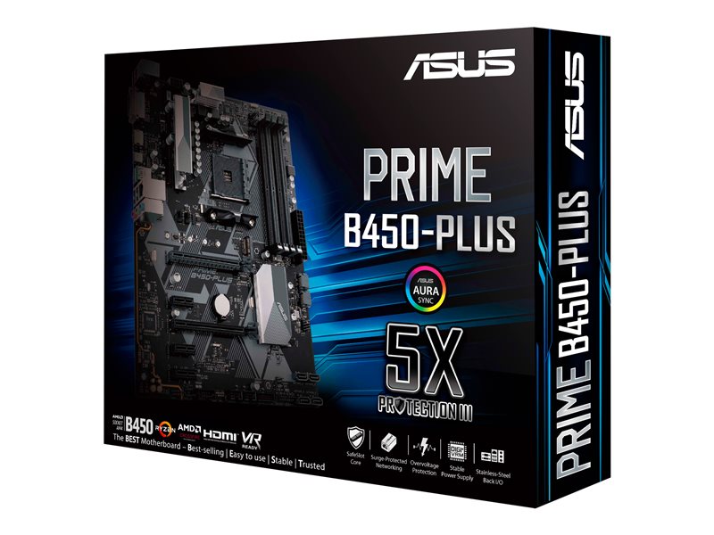 Płyta Asus PRIME B450-PLUS/AMD B450/SATA3/M.2/USB3.1/PCIe3.0/AM4/ATX