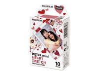 Fujifilm Instax Mini Color Instant Film - Heart Sketch - 10's