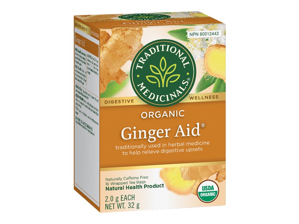 Traditional Medicinals Organic Wrapped Tea Bags - Ginger Aid - 16's