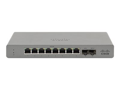 Cisco Meraki Go GS110-8 Switch managed 8 x 10/100/1000 + 2 x SFP (mini-GBIC) (uplink)  image