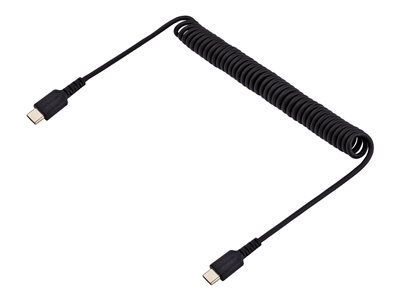 StarTech 3ft (1m) USB C Charging Cable, Coiled Hea