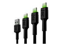 Green Cell USB-C kabelsæt Sort