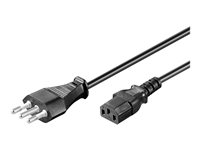 MicroConnect Strøm Type L (male) - Strøm IEC 60320 C13 (female) Sort 3m Strømkabel