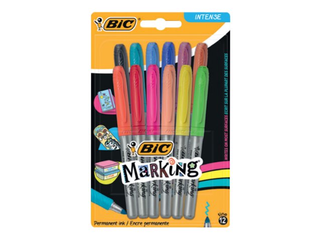 Bic Marking Marker Assorted Intense Colours Pack Of 12