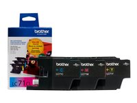 Brother LC71 3 Pack Colour Printer Ink Cartridges - LC713PKS