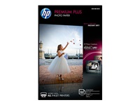 HP Premium Plus - Glossy - 11.5 mil - 4 in x 6 in - 300 g/m² - 80 lbs - 100 sheet(s) photo paper - for Deskjet 36XX; ENVY 50XX, 76XX, Photo 7855; Officejet 52XX; Photosmart B110, Wireless B110
