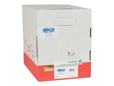 Tripp Lite 1000ft Cat5 / Cat5e Bulk Cable Solid CMP Plenum PVC White 1000'