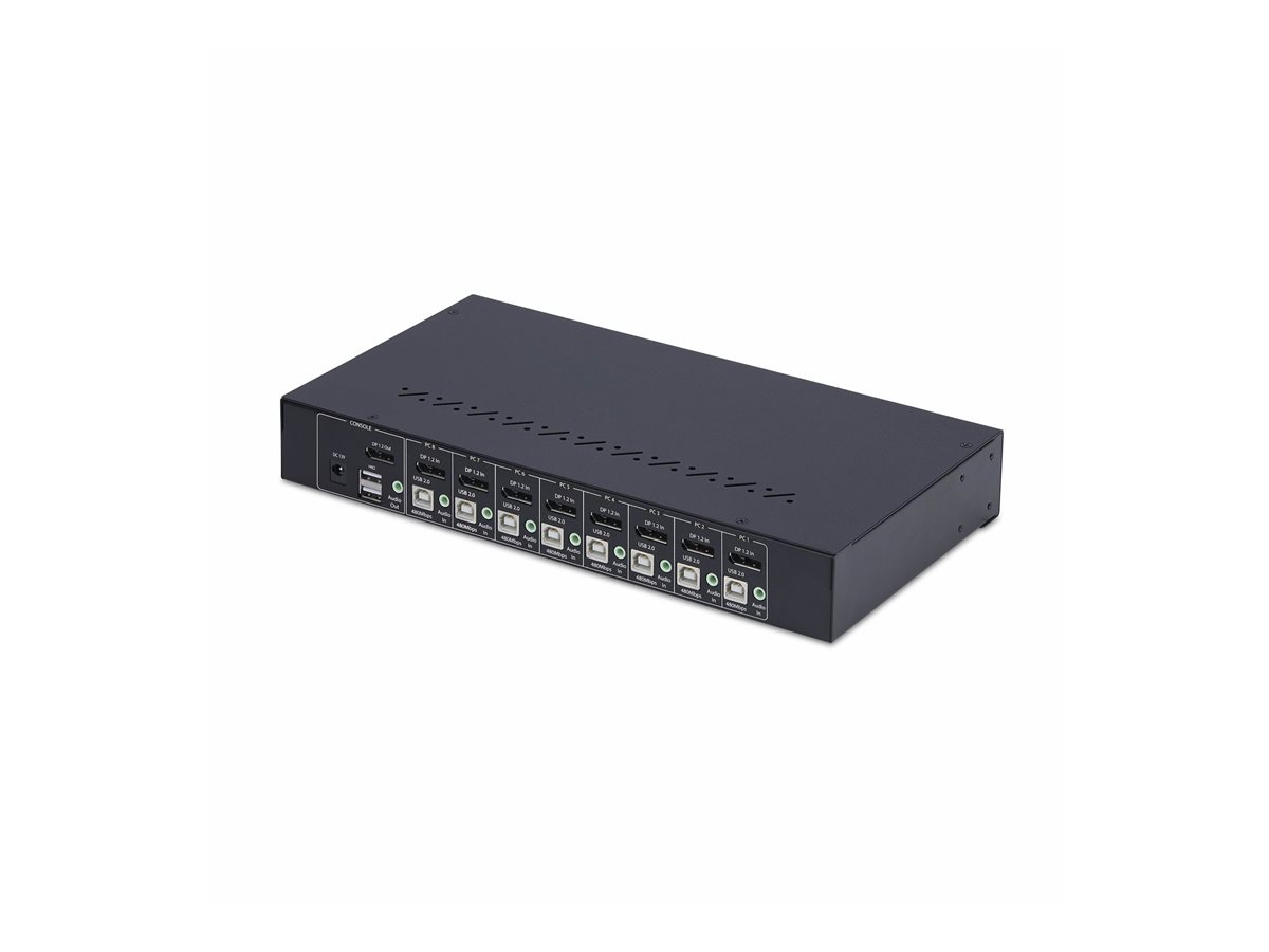 StarTech.com 8-Port DisplayPort KVM Switch w/1U Rack Mount Kit, 4K 60Hz - přepínač KVM - 8 porty - kompatibilní s TAA – foto 3