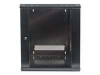 Intellinet Network Cabinet, Wall Mount (Standard), 6U, Usable Depth 260mm/Width 510mm, Black, Flatpack, Max 60kg, Metal & Gla