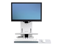 Ergotron StyleView Vertical Lift, Patient Room - Monitor / keyboard mouning kit (vertical) - sit-stand - wall mountable - up to 24" - white