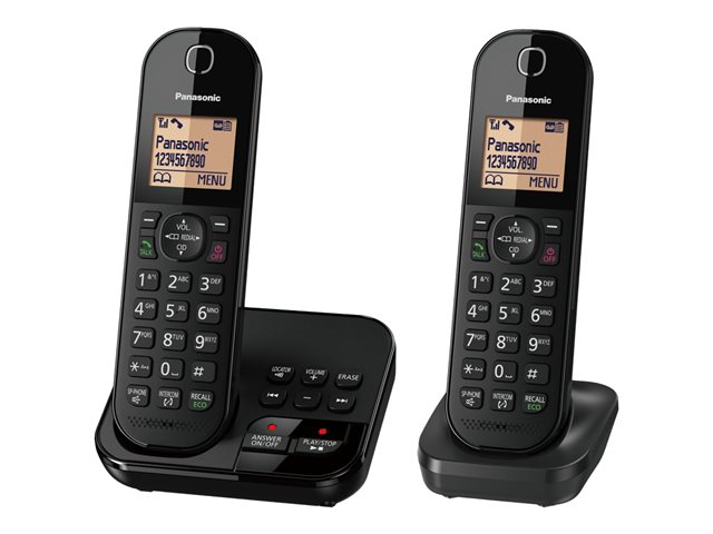 Panasonic Kx Tgc422eb Cordless Phone Answering System With Caller Id Call Waiting Additional Handset 3 Way Call Capability