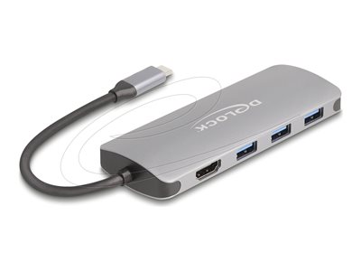 4043619643233 - DELOCK 64323 - USB 10 Gbp s Hub 7 Port 3 x USB-A 4 x USB-C 4K HDMI PD 30 4043619643233 - DELOCK 64323 - USB 10 Gbp s Hub 7 Port 3 x USB-A 4 x USB-C 4K HDMI PD 30