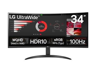 LG UltraWide 34WR50QK-B - LED monitor - curved - 3