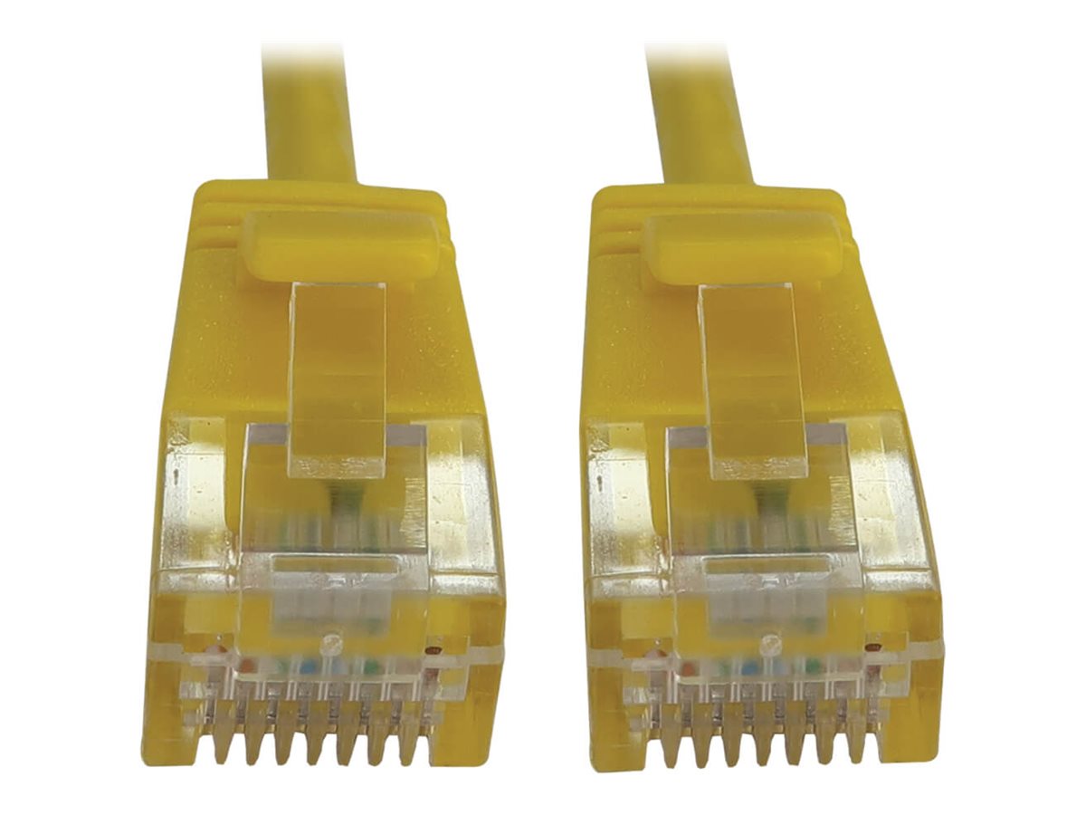 Eaton Tripp Lite Series Cat6a 10G Snagless Molded Slim UTP Ethernet Cable (RJ45 M/M), PoE, Yellow, 3 ft. (0.9 m)