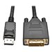 Eaton Tripp Lite Series DisplayPort 1.2 to DVI Active Adapter Cable (DP with Latches to DVI-D Dual Link M/M), 3 ft. (0.9 m)