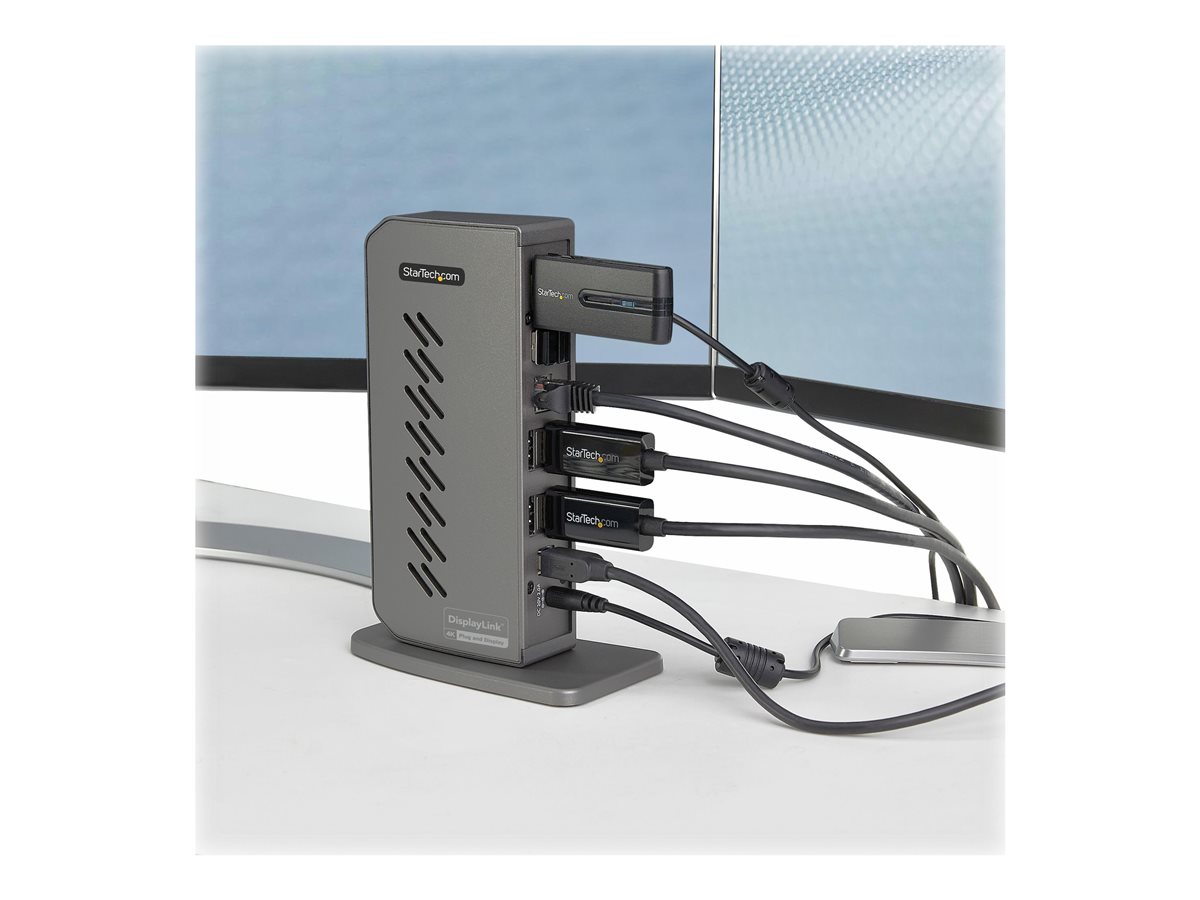 StarTech.com USB-C USB-A Dock, Hybrid Universal USB 3.0 Docking Station for USB-C or USB-A Laptop, Dual Monitor 4K 60Hz HDMI/DisplayPort, 6x USB-A Hub, Gigabit Ethernet, USB 3.1/3.2 Gen 1 - Dual 4K USB-C Dock (DK30A2DHUUE) - dokovací stanice - USB - 2 x HDMI, 2 x DP - 1GbE – foto 8