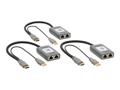 Eaton Tripp Lite Series 2-Port HDMI over Cat6 Extender Kit, Pigtail Transmitter/2x Receivers, 4K 60 Hz, HDR, 4:4:4, 230 ft. (70.1 m), TAA