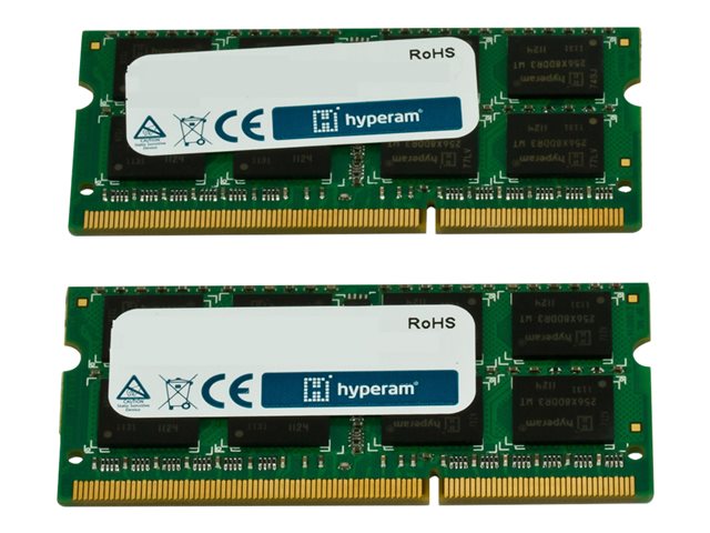 Image of Hyperam - DDR3 - kit - 16 GB: 2 x 8 GB - SO-DIMM 204-pin - 1333 MHz / PC3-10600 - unbuffered