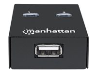 Manhattan USB-A Automatic Sharing Switch, 2x USB-B Ports, 480 Mbps (USB 2.0), Dual Control (Auto-Sensing or Manual), Bus Powe
