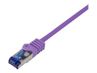 LogiLink Professional Ultraflex CAT 7 (kabel)/CAT 6a (stikforbindelser) S/FTP 1.5m Patchkabel Lilla RAL 4005